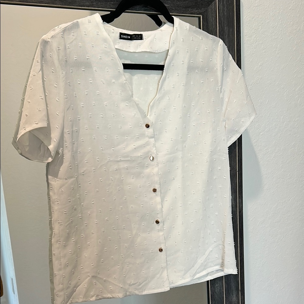 SHEIN White Button-Up Women's Top